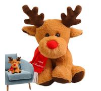 Genérico pelucheDe Alce Navideño: Juguete Suave De 11,8 Pulgadas, Muñeco De Reno De pelucheDe Calidad, Adorable Animal De pelucheCon Astas Festivas Y Nariz | Decoración Navideña para Niños Y Ad