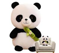 Genérico Peluches de Panda - Lindos Animales de Peluche de Oso Panda Que sostienen bambúes | Almohada Viva y Suave para el Cuerpo, Peluche de Panda Relleno Hecho a Mano Realista para niños