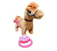 Genérico Peluches Et Animaux Interactifs - Cheval Jouet Électronique Qui Marche Avec Longe | Peluche Interactive Pour 3+ | Jouet Animal Éducatif Fille Garçon | Cheval À Tirer Sonore &
