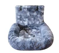 Genérico Pelzbarn Car Seat- Pets Bed, Dog Car Bed with Straps Furry Seats with Thick Cushion for Travel, with Thick Cus for All Cars Removable and Easy to Clean