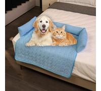 Genérico Pelzbarn Cooling Mat for Dogs, Pelzbarn Cooling Dog Bed, Non Slip & Machine Washable Design, Summer Comfort Mat for Small to Large Pets (Blue,27.5 * 27.5in/70 * 70cm)