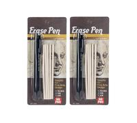 Genérico Pen de borrador retráctil de 2 PC, rara vez de 3,8 mm. en borradores retráctiles con 10 recargas, corrige la herramienta de borrado, artistas que redactaron dibujo de dibujo boceto