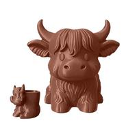 Genérico Pen Holder for Desk, Cute Mini Cow Organizer, Makeup Brush Storage with Fun Feature, Home Office with Compact Design, Premium Stationery Choice, Best Holder for Students School Dorm Study