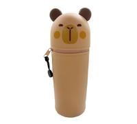 Genérico Pen Holder, Pencil Bag Pen Storage, 8.66x2.6 Inches Zippered Opening Organizer, Capybara Telescopic, Desk Display for Classroom, Home, Dorm, School, Kids, Teens and Students Use