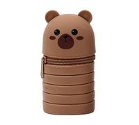 Genérico Pen Holder, Telescopic Pencil Bag, 2,56 x 2,56 x 4,92 pulgadas Silicona Material, Portable Design, Retractable Organizer for Desk Use in Home, Dorm, School, Classroom, Teens, Kids