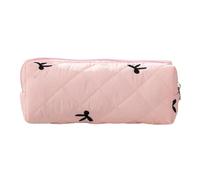 Genérico Pencil Bag, Bow Tie Pen Pouch, School Supplies Case, Zipper Closure Sturdy Spacious Interior Multiple Compartments Portable for Students, 8.07x2.56x3.35 Inches