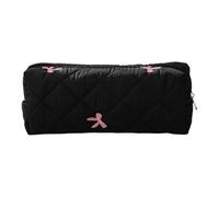 Genérico Pencil Bag, Bow Tie Pen Pouch, School Supplies Case, Zipper Closure Sturdy Spacious Interior Multiple Compartments Portable for Students, 8.07x2.56x3.35 Inches