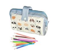 Genérico Pencil Bag, Pencil Case Organizer, Handle 8,66 x 4,72 x 3,94 pulgadas with Grey Multi Functional, Stationery Holder for College Students Teens Adults, School Office, Travel, and Commuting