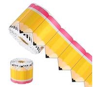 Genérico Pencil Border, Fun Stationery with Cute Design, Classroom Decor for Teachers, Bright Colors, Reusable Feature, Versatile Craft Tool, Wall Accessory for School 70.87 Inches