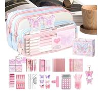 Genérico Pencil Case - Large Capacity, Multi-Functional Pouch, Stationery | Secure Zipper Closure Durable Design, For Middle School, College Students, Youth, Teens, Girls, Adults, Journaling