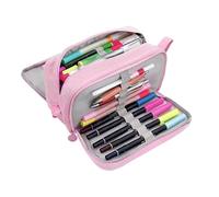 Genérico Pencil Case Organizer, Large Capacity Storage Pouch for Stationery Supplies, Oxford Fabric Multi Compartment Zipper Pen Holder Bag, Portable Accessory Container for School Office Makeup