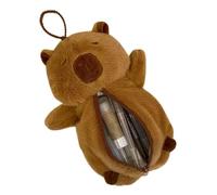 Genérico Pencil Case, Pencil Pouch, Capybara Cute Design Soft Fabric Animal-Themed Compact Size Lightweight Practical Use Convenient Zipper, Stationery Storage for Kids, 9.45inches