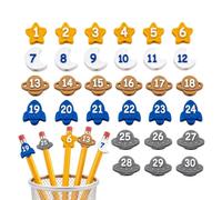 Genérico Pencil Charms - 30-Piece Reusable School Organization