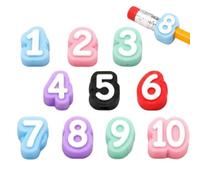 Genérico Pencil Number Labels 10 Pieces Reusable School Supplies