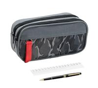 Genérico Pencil Pouch Large Capacity | Pen Holder Case For School Supplies,Double-Layer Pen Organizer Pouch For Ruler Scissors Rubber Travel School Classroom Art Class Office Work Meetings Students