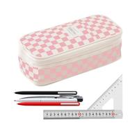 Genérico Pencil Pouch, Large Capacity Pencil Case, Double Zipper Organizer Storage Container Supplies Aesthetic Stationery Drawing Art Craft for College Kids Girls, 8.7x4.3x2.6 Inches