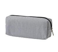 Genérico Pencil Pouches - Seersucker Pencil Case | Embroidered Stationery Organizer with Zipper Storage, Pencils Bag with Compartments For Teens Students Kids, For School Supplies