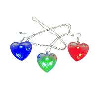 Genérico Pendant Earrings and Necklace Set, Lighted Drop Jewelry with USB Charging, Earrings 6.5x4.5cm Necklace 10x10x4cm, Stylish Accessory for Parties, Holidays