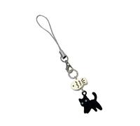 Genérico Pendentif De Téléphone Chat En Résine - 5cm/20g, Charme Mobile Kawaii, Sangle De Téléphone Animal De Dessin Animé, Accessoire Décoratif Pour Coque, Appareil Photo Et Sac À Main