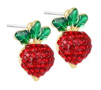 Genérico Pendientes de Tachuela para Mujer Diseño Zanahoria con Circonitas Brillantes Accesorios de Moda para Fiesta y Uso Diario Regalo para Amigas y Eventos Festivos