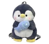 Generico Penguin Backpack Women, Adjustable Shoulder Straps, 40 cm Portable Cute Animal School Bag, Ideal for Kids and Adults, Comfortable Lightweight Zipper Closure