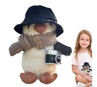 Genérico Penguin Stuffed Animal, Adorable Plush Penguin Pillow with Hat, Soft Cuddly, Winter Companion, Cute and Huggable Toy, 6,3 Pulgadas, Ideal para niños