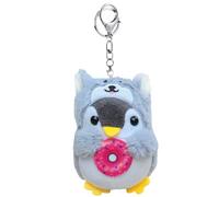 Genérico Penguin Stuffed Animal - Soft Short Plush Fabric, Adorable Donut Holding Design, Cute Penguin, Animal Keychain Pendant Accessory | Key Chain For Kids Teens Adults Bags Backpacks