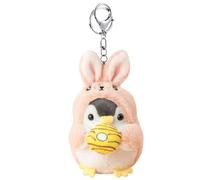 Genérico Penguin Stuffed Animal - Soft Short Plush Fabric, Adorable Donut Holding Design, Cute Penguin, Animal Keychain Pendant Accessory | Key Chain For Kids Teens Adults Bags Backpacks