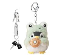 Genérico Penguin Stuffed Animal - Soft Short Plush Fabric, Adorable Donut Holding Design, Cute Penguin, Animal Keychain Pendant Accessory | Key Chain For Kids Teens Adults Bags Backpacks