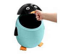 Genérico Penguin Trash Can, Compact Animal Basket Waste Bin For Home Bedroom Desk Tabletop Car Kitchen And Bathroom, Cute Decorative Mini Garbage Container, Multi Purpose Use, 12.2x11.02x13.78 In
