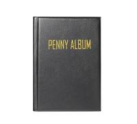 Genérico Penny Books, Coin Collection Album, Currency Organizer, 108-Slot Pressed Penny Holder, Sturdy Material, Ideal for Travel Souvenir Display, 6.1x4.21 Inches, Black Color, 1 Piece