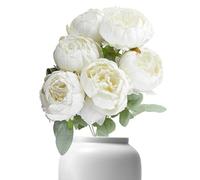 Generico Peonies Artificial Flowers, 7 Heads Artificial Flowers Bouquets, 17.72 Inches Adorable Compact Table Centerpieces, Wedding Home Decor, Farmhouse Decoration For Indoor