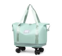 Genérico Pepepo Travel Bag with Wheels, 2025 New Large Capacity Travel Bag - Universal Wheel Removable, Large Capacity Wide-Open Cosmetic, Expandable Foldable, Rolling with Wheels (Green)
