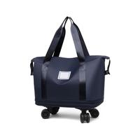 Genérico Pepepo Travel Bag with Wheels, 2025 New Large Capacity Travel Bag - Universal Wheel Removable, Large Capacity Wide-Open Cosmetic, Expandable Foldable, Rolling with Wheels (Blue)
