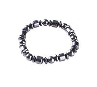 Genérico Pequeña Plata Pulsera Y Joyería Pulsera De Hierro Negro Magnética Redonda 8mm para Mujeres Hombres Colores Pareja Mensaje Mujeres Anillos, talla única, Metal, No es una piedra preciosa