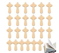 Genérico Pequeñas cruces de madera a granel - mini cruz de oración de mano de obra para mano de obra - cruz colgante, cruz cómoda a mano para adaptarse a tu mano, palmera cruz para creer