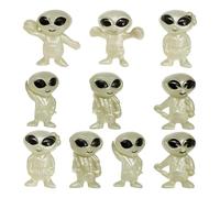 Genérico Pequeñas Figuras Alienígenas,10 Piezas Flexibles Exhibición - Mini Figuras Alienígenas Que Brillan en la Oscuridad,para Regalo Inauguración Hogar Cumpleaños Estante Escritorio Repisa Sala