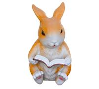 Genérico Pequeñas Figuras De Conejito | Escultura Decorativa de Resina Animalito Adorable | Decoración Conejo Leyendo Un Libro | para Estantería, Chimenea, Mesita, Escritorio, Salón, Dormitorio