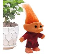 Generico Pequeñas muñecas Troll,Muñeco navideño feo | Decoración coleccionable para fiestas, simpáticas figuras de exposición, adorno retro para bibliotecas y