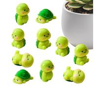 Genérico Pequeñas Tortugas,Conjunto De 10 Figuras De Animales Pequeños De Resina,Figura de Tortuga Pequeña | para Decoración de Jardín de, Plantas en Macetas, Tartas, Hogar, de Cumpleaños