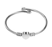 Genérico Pequeño 8 Pulsera Joyería Pulsera Para Mujer Plateado/Rosa/1 Oro Plated OT Clasp Pulseras Junco Natural Pareja Ancho Anillos, talla única, Metal, No es una piedra preciosa