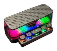 Generico Pequeño altavoz inalámbrico - 1200 mAh Battery Blue-tooth Speaker, portátil Speaker With Deep Bass, Keyboard Desktop Speaker, Desktop Keyboard Bass Music Player With Lights For Indoor