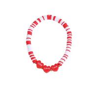 Genérico Pequeño Regalo Colores Rosa Anillos rojo y blanco, pulsera y collar a juego, accesorios de pulsera Luna Ancho Mensaje Joyería, ONE, Ceramics, No es una piedra preciosa