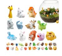 Genérico Pequeños Animales,40 Piezas Miniaturas de Resina | Animalitos Decorativos | para Interior y Exterior, Mesa, Casa de Muñecas, Jardín de,