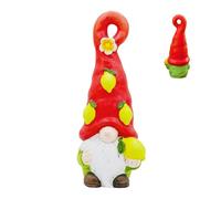 Generico Pequeños gnomos estatuillas, figura de enano de cerámica con tema de frutas | Escultura enana para decoración, para jardín, estudio, dormitorio, salón, estantería y mesa