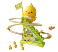Genérico Pequeños Patos Subiendo Juguetes - 12 Cordedores Eléctricos de Escalada | LED FLICHING Líneas Música TRASERA Aprendizaje Juego de Aprendizaje | LED LUCES M