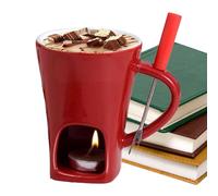 Genérico per Fondue - Con Forchetta E Candela Resistente Al Calore | Set per Fonduta Di Dolci in Ceramica - per Festa Possert CASA Famiglia Riunione Celebrazione Divertimento Vacanza