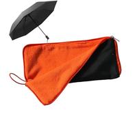 Genérico per Ombrello Bagnato - Borsa In Ciniglia Super Assorbente, con Cerniera | Fodera Impermeabile Portatile per Viaggio Auto, Pulizia Multifunzione 38cm