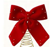 Genérico per Puntale per Albero Di Natale - Decorazioni Rosse Perr Feste, Decorazioni Natalizie Perr Albero | Decorazionni Natalizie,Le Feste Interni Mensola Tavolo Scaffale Ufficio Patio Port