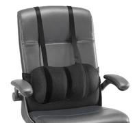 Genérico per seduta e supporto per la schiena - 2,99 pollici supporto lombare in Memory Foam, per sedia da ufficio, Auto, viaggi, aereo, sedia da scrivania, lombare, antiscivolo, Nero